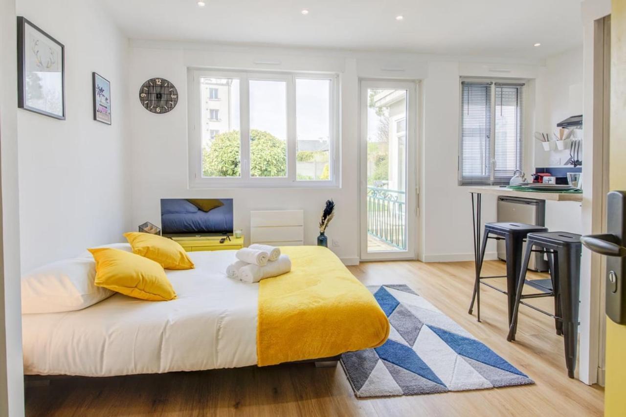 Le Yellow, Studio Renove, Tout Confort, Jardin Saint-Jacques-de-la-Lande Exterior foto